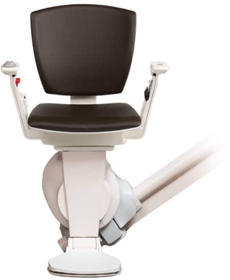 Le monte-escalier Otolift Modul-Air est disponible en marron.