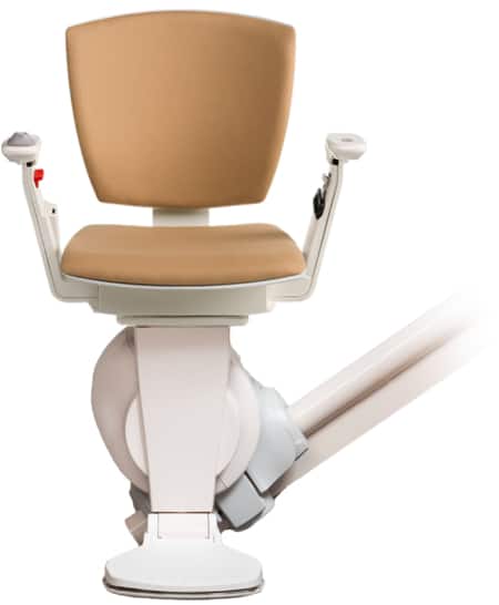 Le monte-escalier Otolift Modul-Air est disponible en crème blanc.